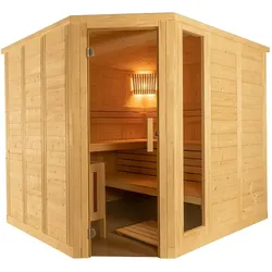 Harvia KOMFORT CORNER LARGE Saunakabine aus massiver Fichte