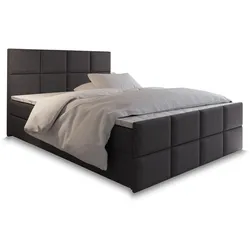 BOXBETT ARIEL 160x200 cm mit Matratze und Topper - Grau