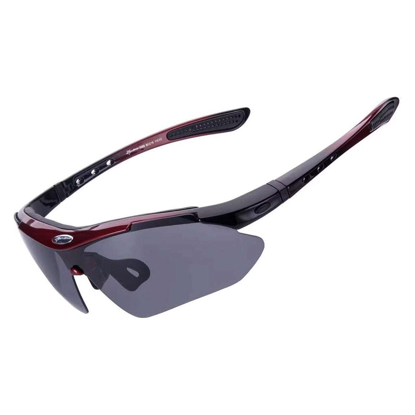 Rockbros 10001 polarisierende Fahrradbrille - Schwarz und Rot (Black, Red) (1701423730)
