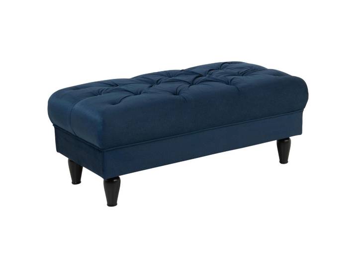Mid.you Hocker, Dunkelblau, Holz, Buche, vollmassiv, rechteckig, 110x44x56 cm, Made in EU, Wohnzimmer, Hocker, Sitzhocker