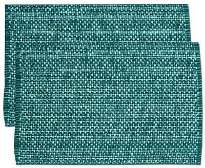 Sweet Home Collection Two Tone Cotton Woven 13x19 Placemats Turquoise (Set of 2, 4, or 6)