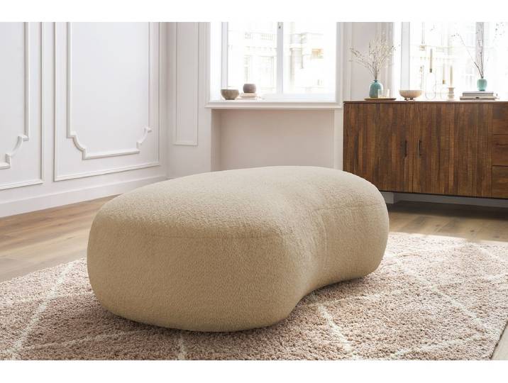 Pouf SAINT-GERMAIN tissu bouclette