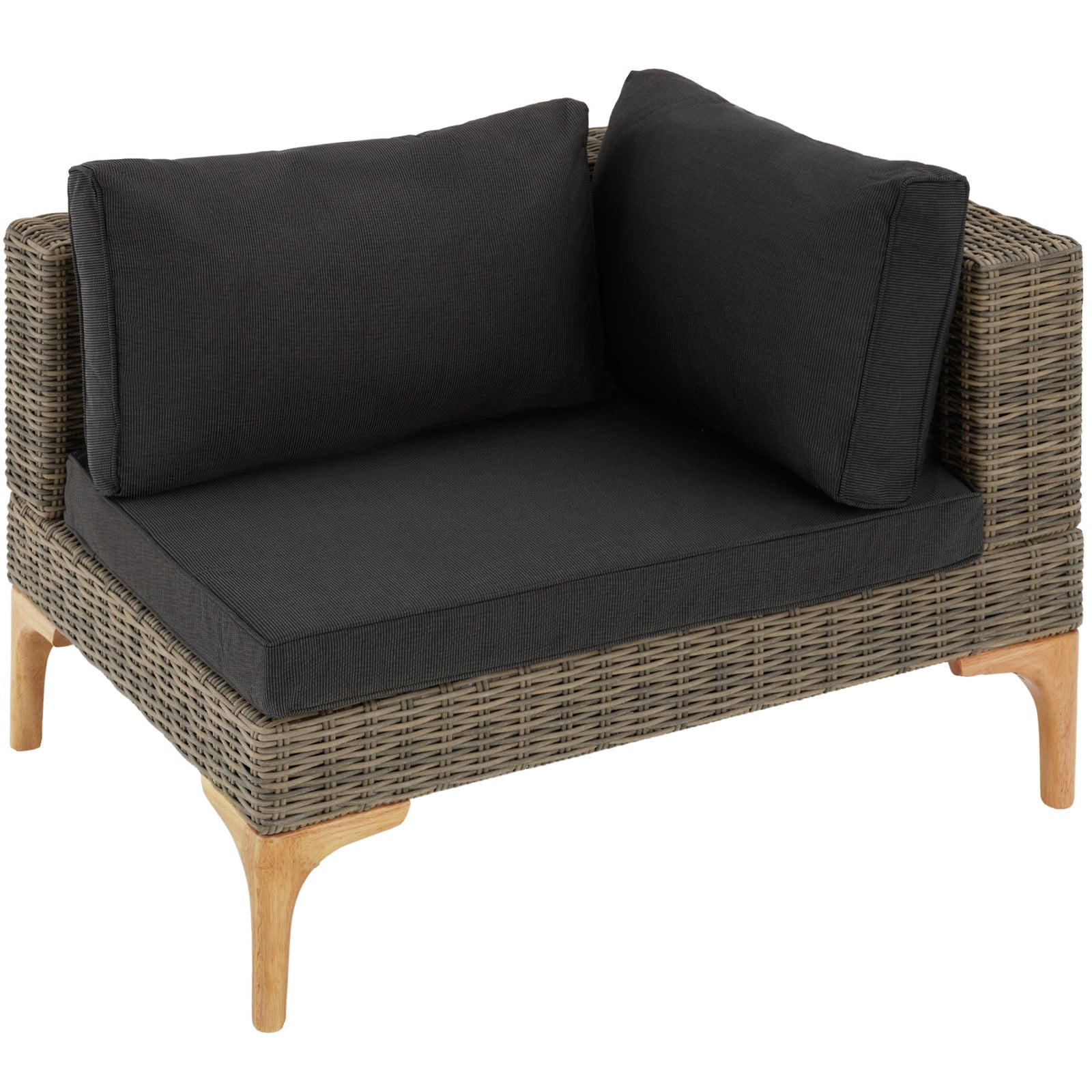 TecTake Wicker lounge Konstanza met aluminium frame - natuur