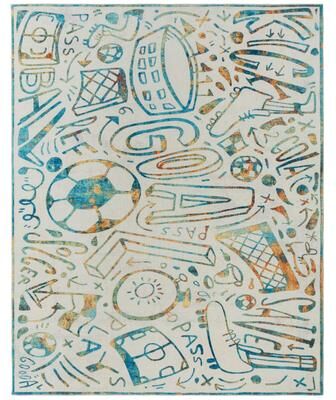 Katie Merz SPORTSGLYPHS Soccer Area Rug