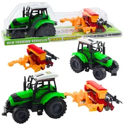 Traktor-Set, Ackerschlepper mit Sämaschine, Landmaschine