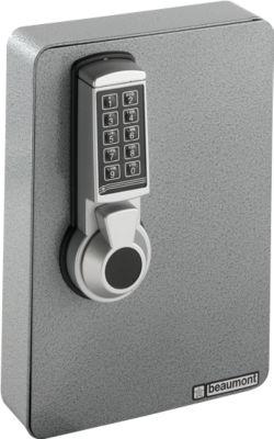 Schlüsselschrank, Elektronikschloss, 24 Haken, silber hammerschlag