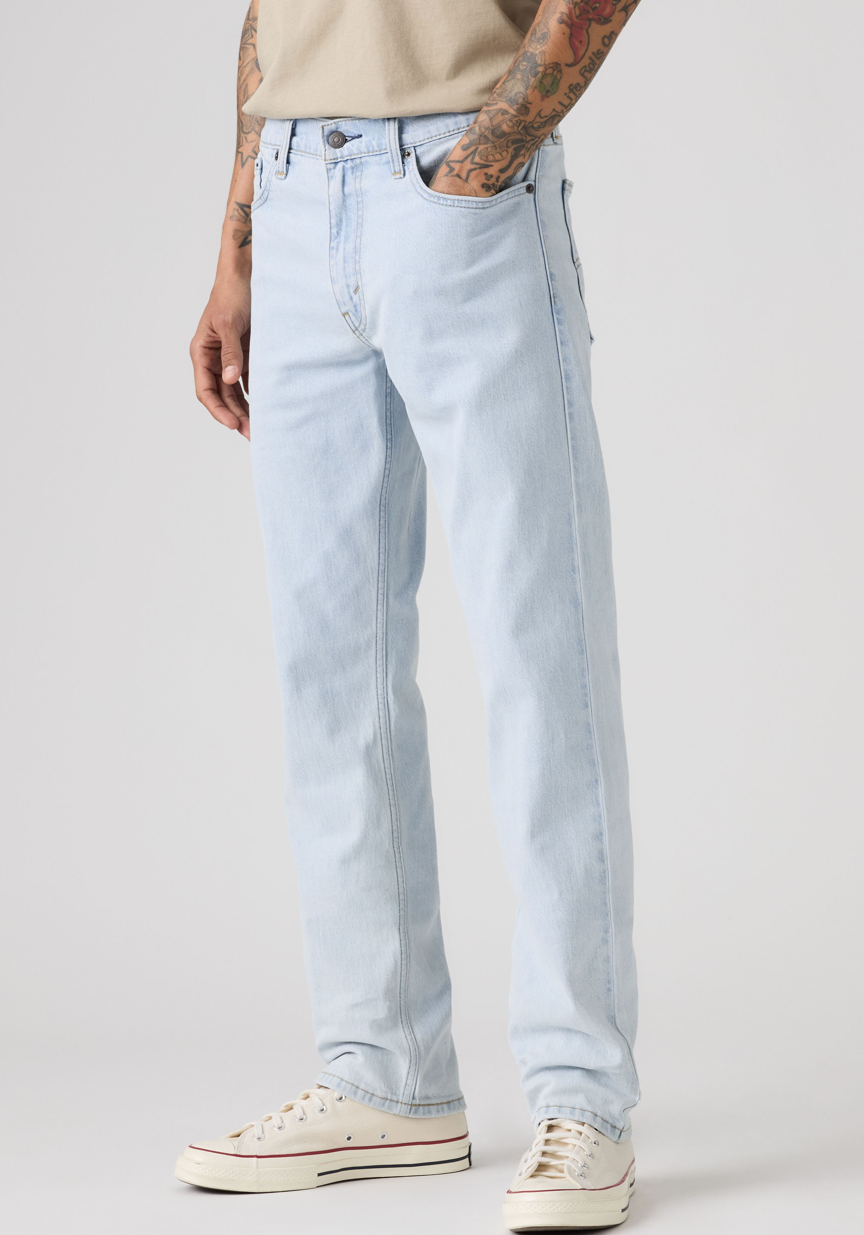 5-Pocket-Jeans LEVI'S "513 SLIM STRAIGHT", Herren, Gr. 31, Länge 30, blau (clouds passing by), Denim/Jeans, Obermaterial: 95% Baumwolle, 3% Elastomultiester, 2% Elasthan, Jeans 5-Pocket-Jeans clouds passing by 31, Länge 30