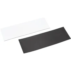Wiederbeschreibbare Magnetetiketten, Magnetstreifen 50 x 150 mm, Ferrit, PET, weiß