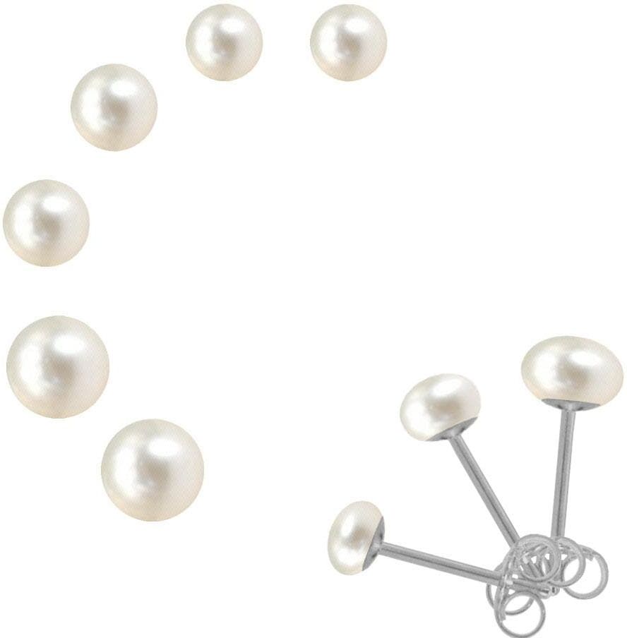Perlenohrringe FIRETTI "Multipack Schmuck Geschenk Silber 925 Ohrschmuck Perle", weiß (silber, 925, weiß), Ohrringe, Damen, Perlen Silber 925 (Sterlingsilber), Perlen, Silber 925 (Sterlingsilber), Perlenohrringe, mit Süßwasserzuchtperle