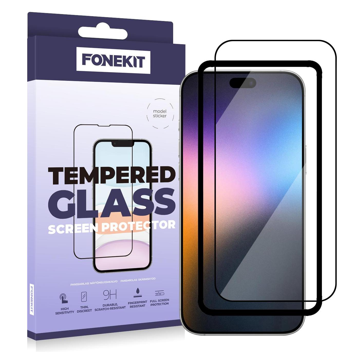 FoneKit Full Cover Tempered Glass, iPhone 17 Pro Max (1 Stk., Apple iPhone 17 Pro Max) (6438148062972)