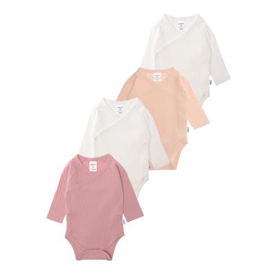 Body LILIPUT, Mädchen, Gr. 50/56, EURO-Größen, bunt (weiß, mehrfarbig), 95% Baumwolle, 5% Polyester, unifarben, V-Ausschnitt, Bodys Body, mit praktischer Wickelöffnung
