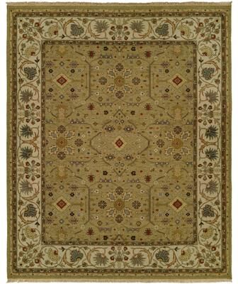KALATY Traditional Green Flatweave Wool Area Rug
