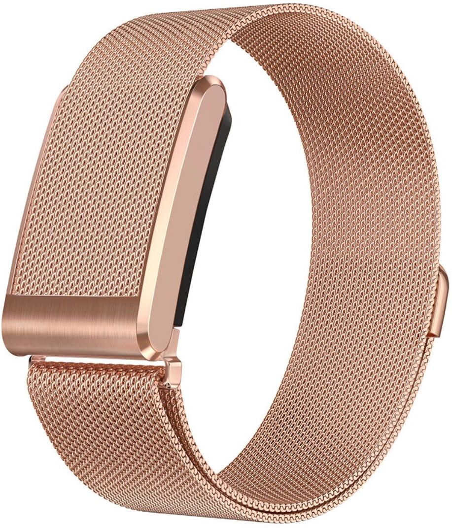 INF Edelstahl-Milanaise-Armband mit Magnetverschluss, kompatibel mit WHOOP 5.0 One/Peak, Life/MG Roségold