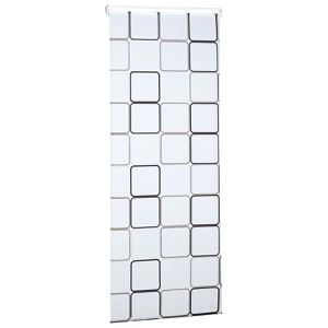 Relaxdays Duschrollo Square, (B/H) 80 x 240 cm, wasserabweisend, aus Kunststoff, mit Motiv