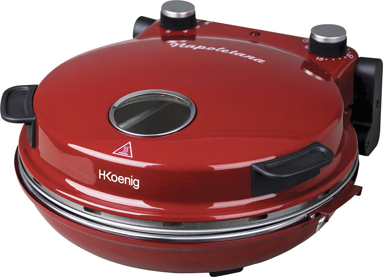 HKoenig Pizzaoven NAPL350 - 32cm - Rood - 1200 W