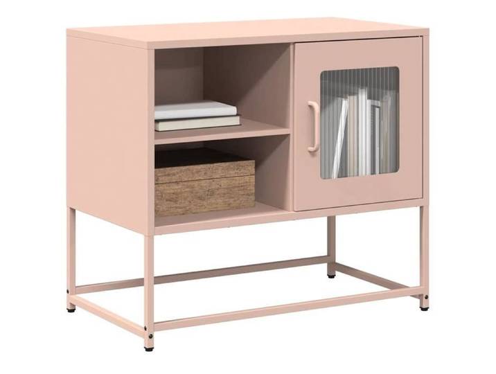 Meuble TV rose 68x39x60 5 cm acier support TV buffet TV meuble multimédia banc TV meuble hifi centre de 853387