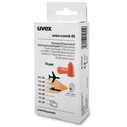 uvex com4-fit Gehörschutzstöpsel orange SNR 33 dB Größe S - Inhalt: 15 Paar in Retail-Minibox orange S - 2112131 - orange
