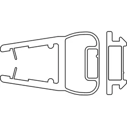 HSK Ersatzteile Magnetprofil 180° für Magnetaufnahmeprofil, Transparent, E100056-6-2-S-99 E100056-6-2-S-99