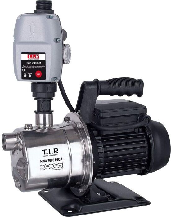 T.I.P. HWA 3000 INOX Hauswasserautomat - Edelstahl 31142, 2.800 l/h,  42 m Förderhöhe, 550 W, Trockenlaufschutz