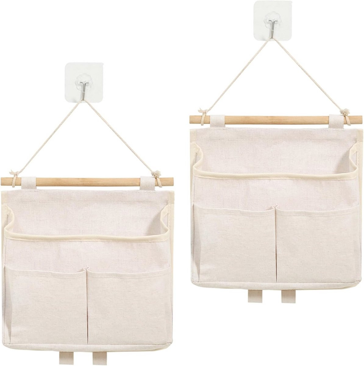 Hanging Storage Bag met 3 Compartimenten en Hechthaken voor Kleding, Ondergoed en Sieraden
