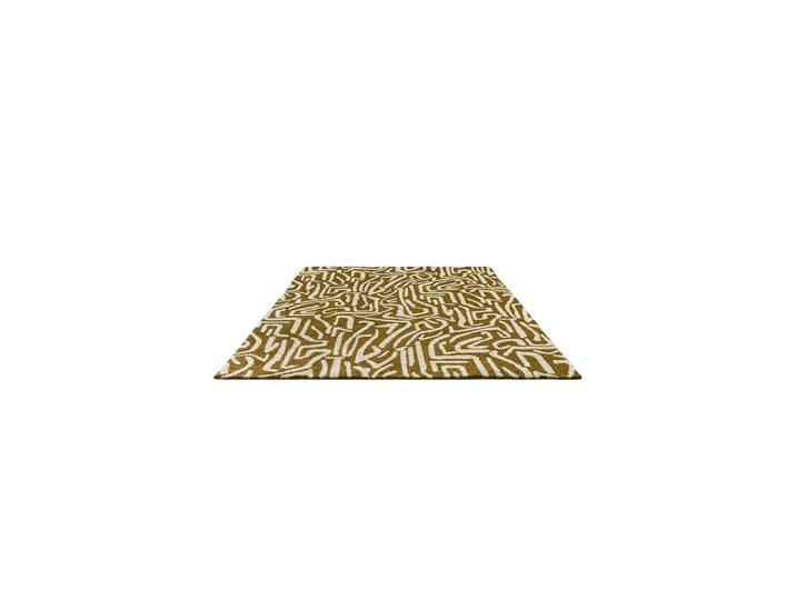 Hochwertiger In-/Outdoor Designer Teppich „Melodic“, verschiedene Grössen Ocker/Gold Harlequin