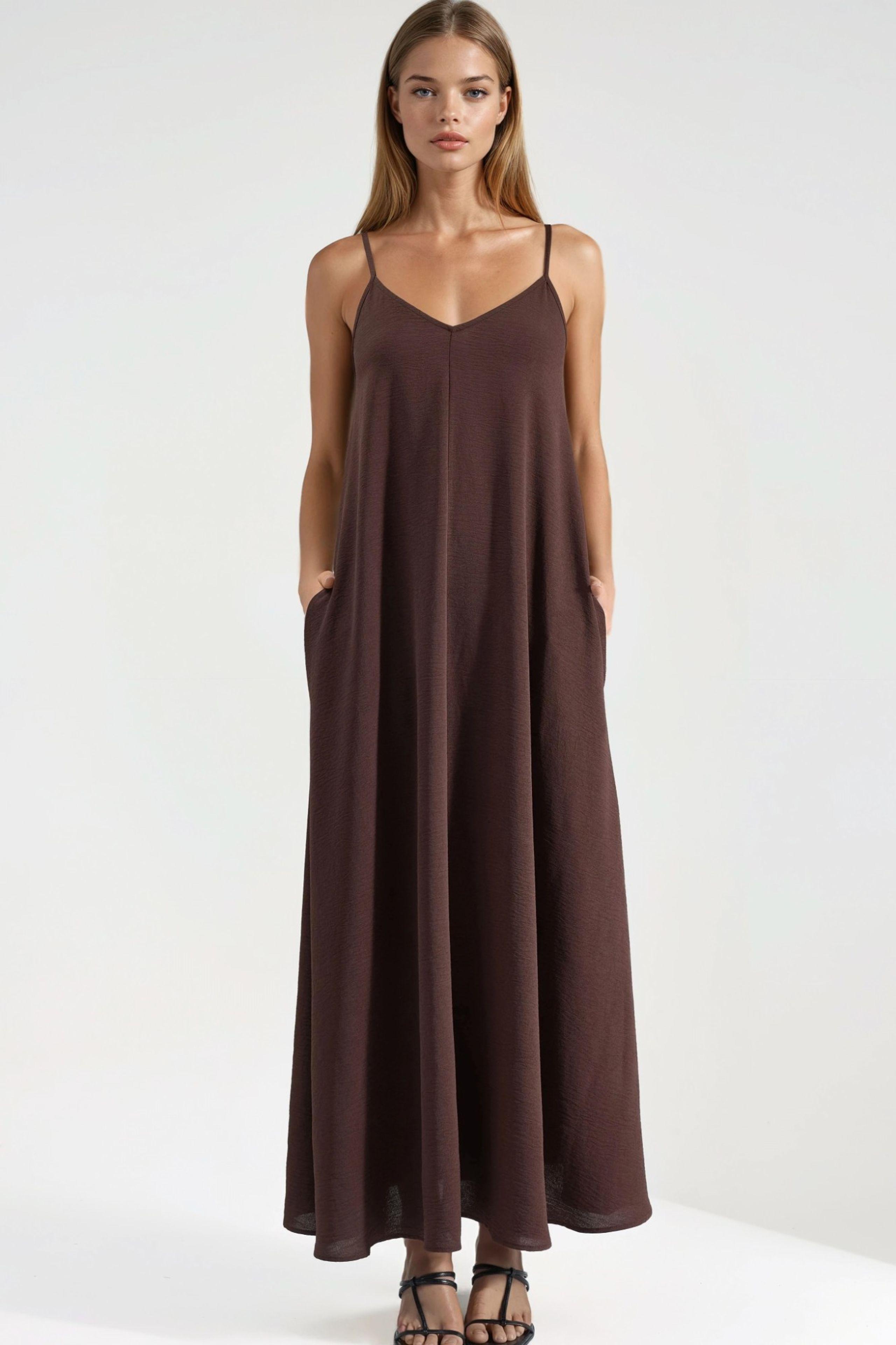 A-Form Maxi-Kleid