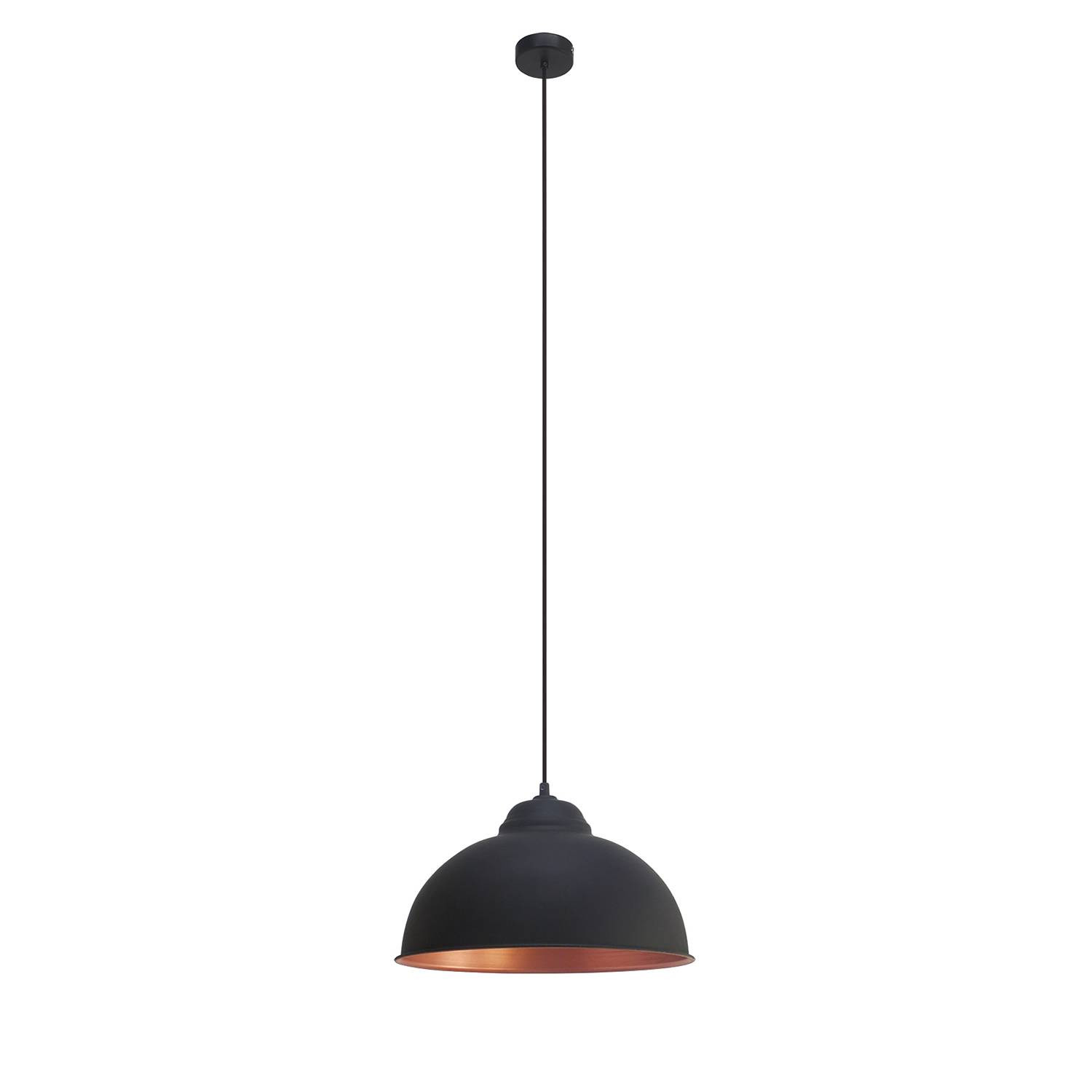 home24 Hanglamp Truro Zwart Gepoedercoat Staal E27 Diameter: 37 cm