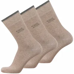 camel active Herren Socken, 3er Pack - Basic Socken, Bio-Baumwolle Beige melange / 39-42