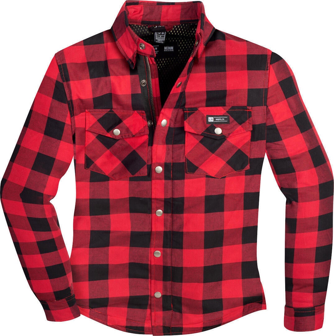 Merlin Axe Motorrad Hemd MCP004-RED-CHK-MED