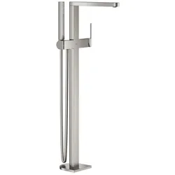 Grohe Plus Fertigmontageset 23846DC3 Wannen-Einhebelmischer, Bodenmontage, supersteel