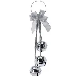 Home&Styling, Weihnachtsfiguren, Türhänger Glocken Silber