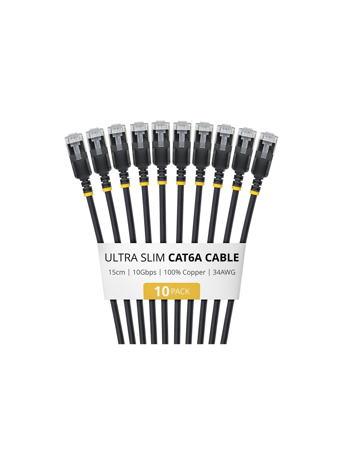StarTech.com Startech patch cable - 15 cm - black - Schwarz
