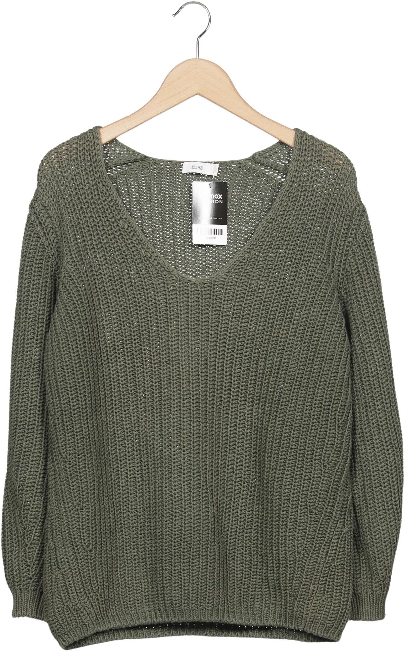 Closed Damen Pullover, Grün, Gr. S, Baumwolle - Second Hand