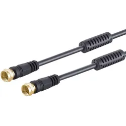 F-Stecker - F-Stecker verg. Ferrit, schw, 2,5m