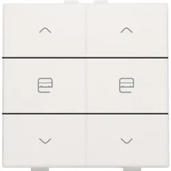 Niko Züblin 101-51036 Zweifach Taster für Niko Home Control, white 10151036