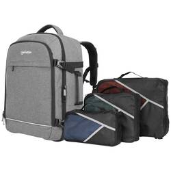 Manhattan Notebook Rucksack Notebook-Rucksack mit Gerätefächern für Laptops bis zu 17,3,Tablets bis zu 11 Passend für maximal: 43,9 cm (17,3) Grau 440370