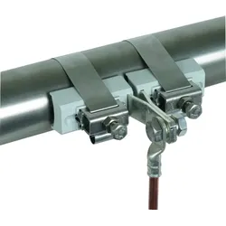 Dehn 540801 Bandrohrschelle f. Ex-Bereich D 27-89mm m. Anschlussschraube M10 Cu/gal Sn-NIRO EX BRS 90 EXBRS90