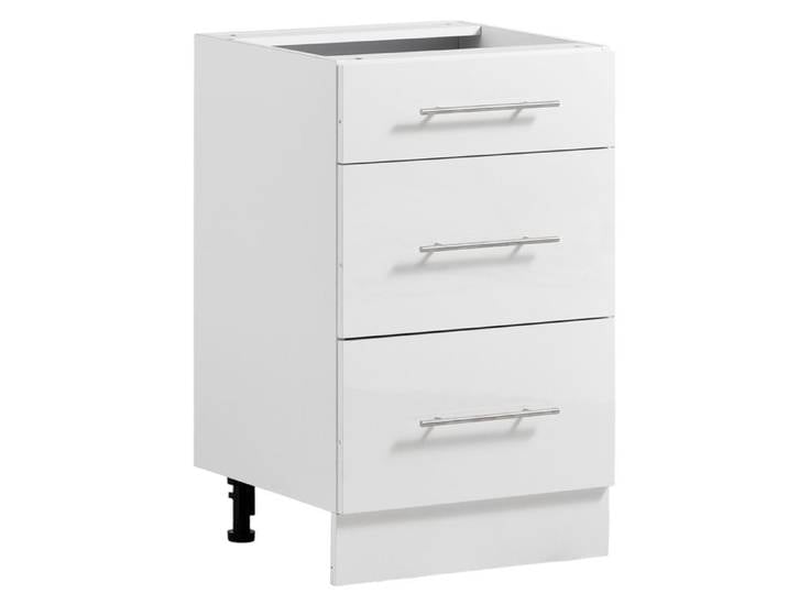 Meuble Bas en Kit Élément Bas à 3 Tiroirs-VEVOR-50x47 5x81 5 cm Rangement pour Salle de Bain Cellier Buanderie Chants Plaqués