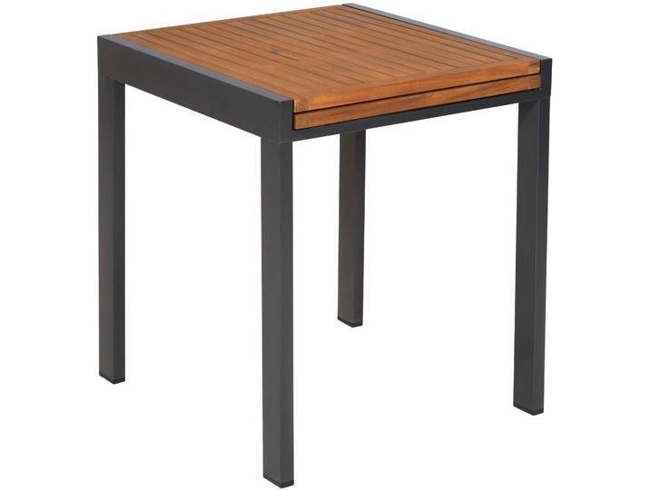 Gartentisch MERXX, grau (graphit, natur, graphit, natur), H:75cm T:65cm, Tische, Gartentisch, BxTxH: 65-130x65x75 cm