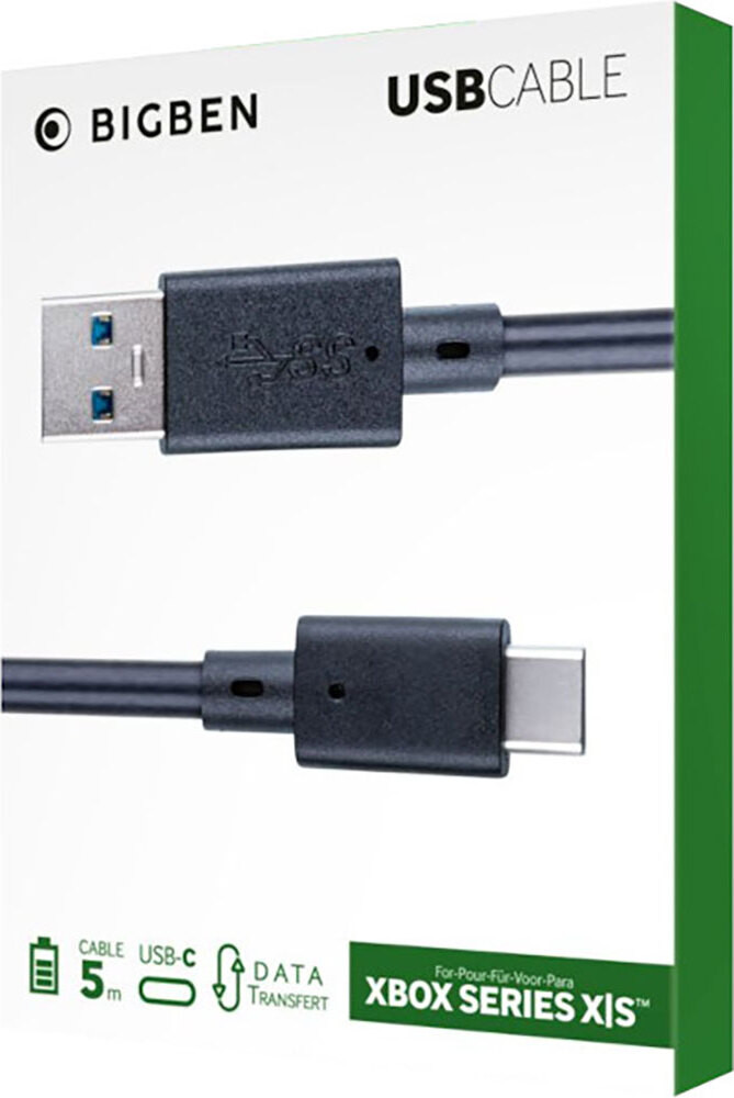 Nacon USB-oplaadkabel met datafunctie, 5 meter