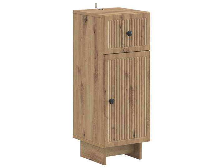 Meuble De Rangement De Salle De Bain Ede Chêne Artisanal Vidaxl