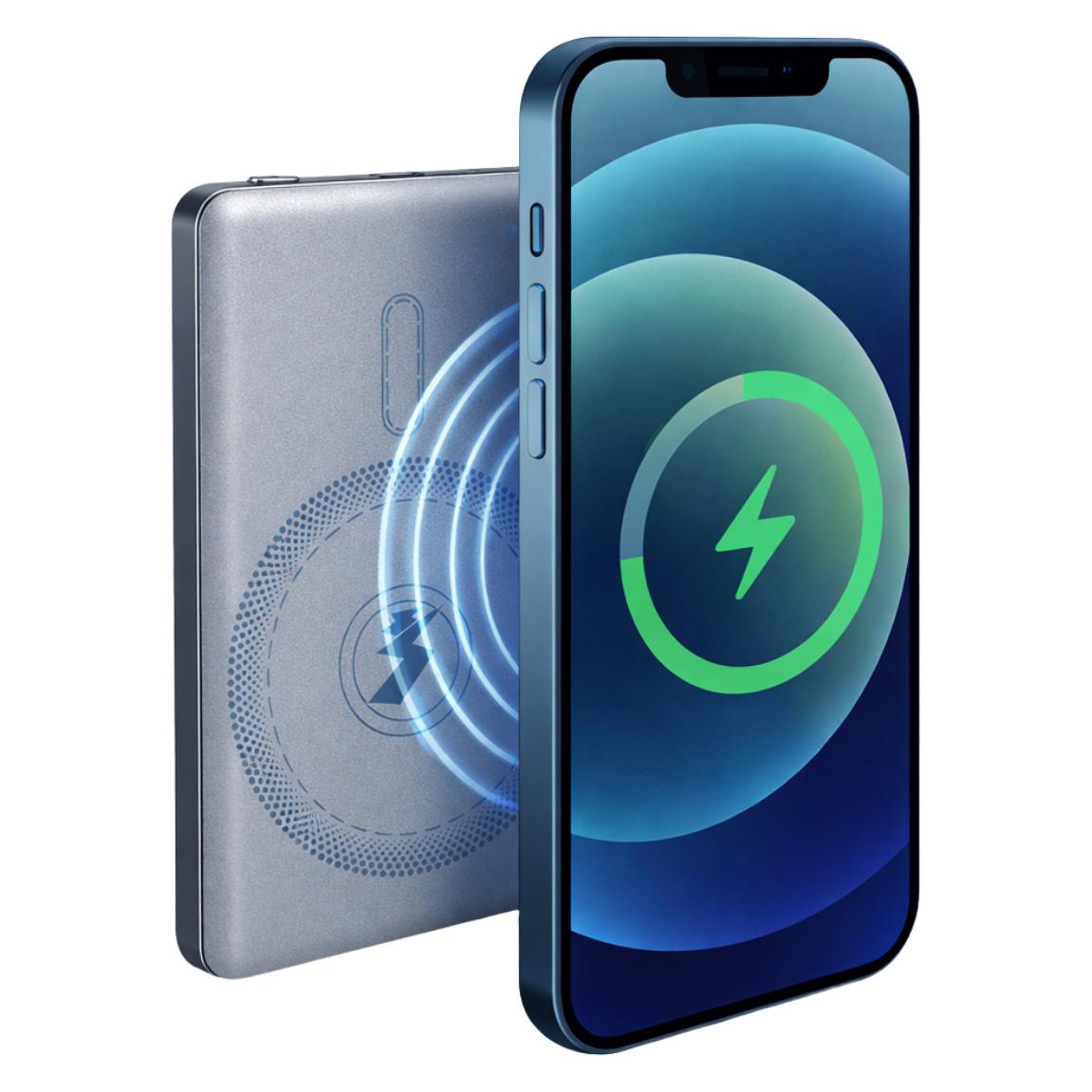 Grundig Powerbank Ultradünn Kabellos 5000mAh (5000 mAh, 15 W) (61310306)