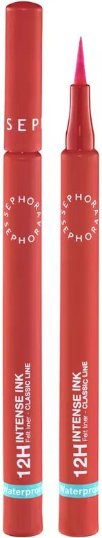 SEPHORA - Präziser Intensiver Filzstift-Eyeliner, 12H Intense Ink Felt Liner Classic Line, 1 ml,  Vivid pink