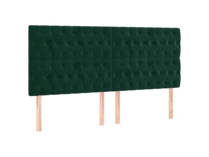 vidaXL LED Kopfteil Dunkelgrün 200x7x118/128 cm Samt