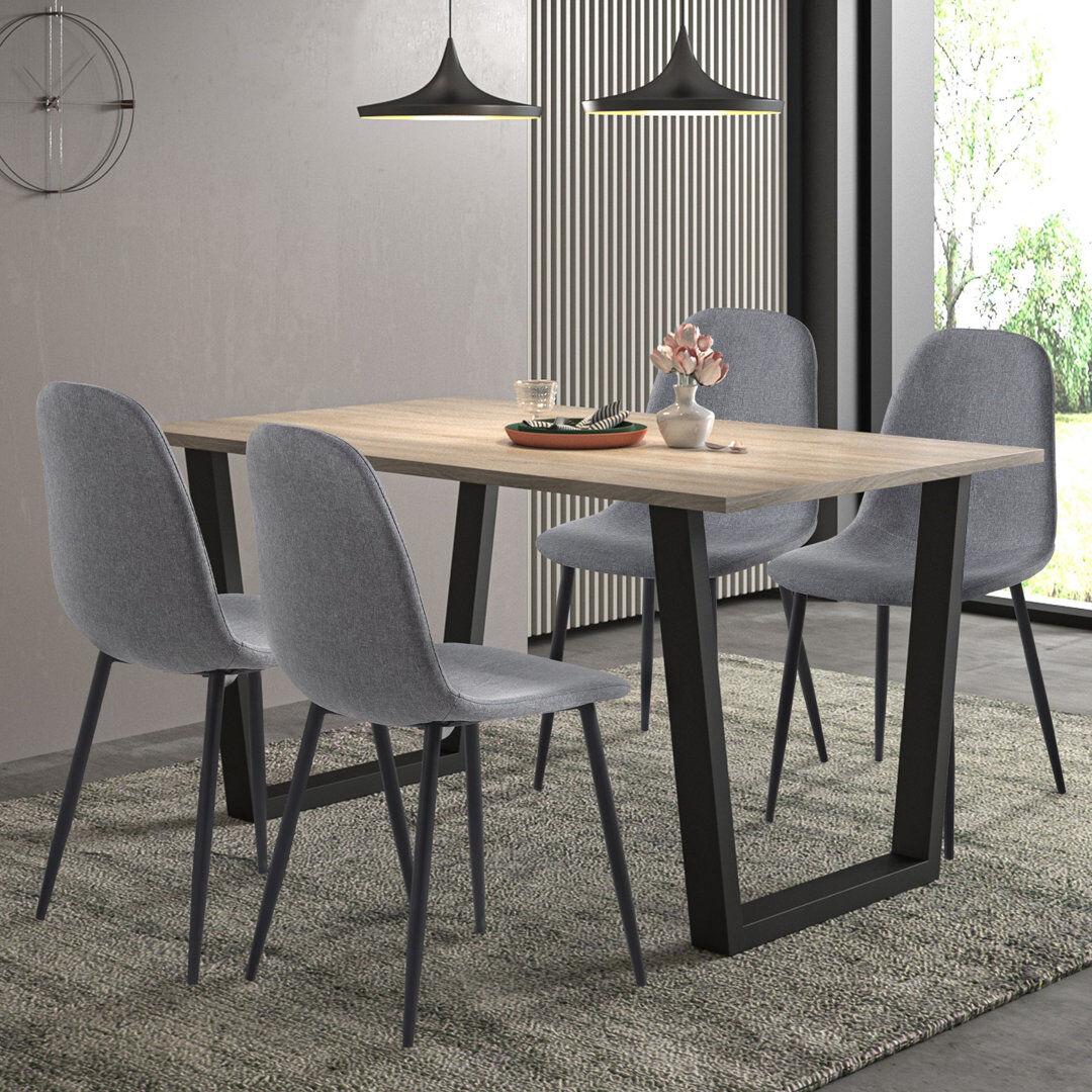 George Oliver Antigua 4 -Person Dining Set Light Oak 4