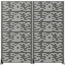 Dovelina Outdoor Privacy Screen Metal Privacy Screen Panel Free Standing