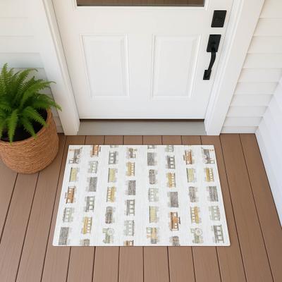 Addison Rugs Machine Washable Indoor/ Outdoor Modern Train Chantille Rug