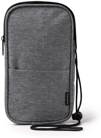 Pochette mobile en RPET avec logo et sangle Suiper Gris Chiné TAILLE UNIQUE ADULTE