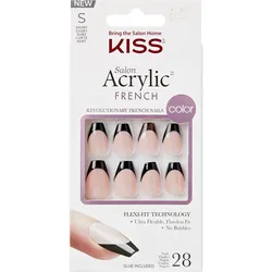 KISS Nails Salon Acrylic French Color Flame - schwarz|hautfarben