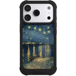 Nivocase Hülle für Apple iPhone 18 Pro Stossfeste Handyhülle NIVOmax Case Schwarz Kunst Malerei (Apple iPhone 18 Pro), Smartphone Hülle, Schwarz